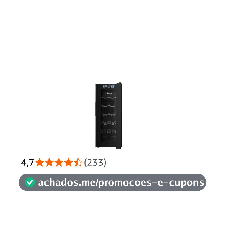 Adega Climatizada 12 Garrafas Midea Bivolt
