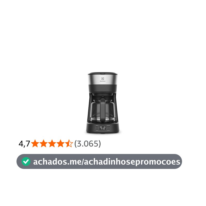 Cafeteira Elétrica Electrolux inox filtro permanente removivel capacidade 1,2L 30 xicaras função timer painel digital desligamento automatico ECM25 127v