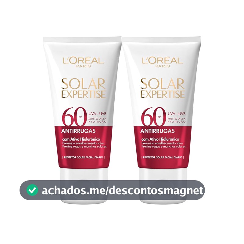 L'Oréal Paris Solar Expertise Kit Protetor Solar Antirrugas FPS 60, 40g