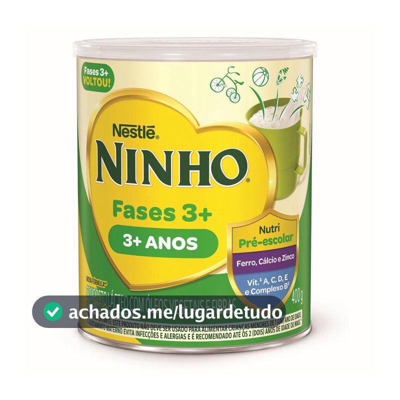 Composto Lácteo em Pó Ninho Fases 3+, 400g