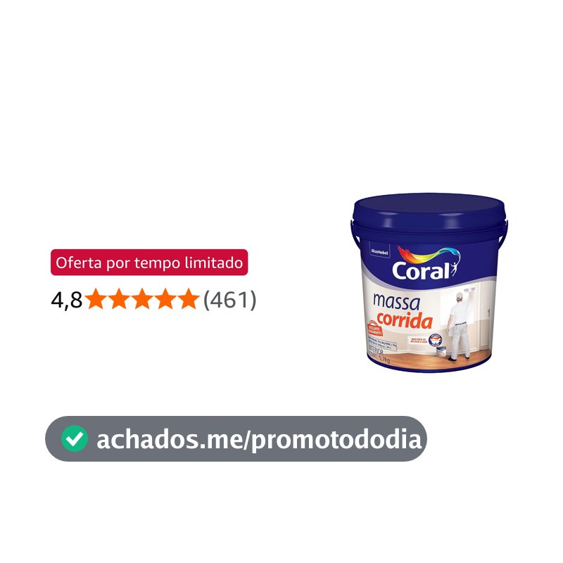 Massa Corrida Branco 5,7KG - Coral