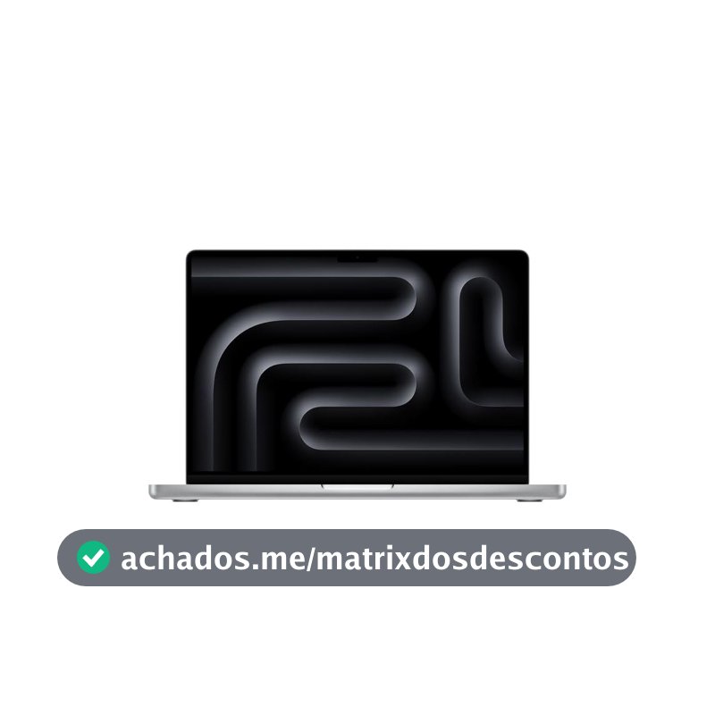 Apple 2025 MacBook Pro (de 14 polegadas, Chip M5 da Apple com CPU de 10 núcleos e GPU de 10 núcleos., 32GB Memória unificada, 1 TB) - Prateado