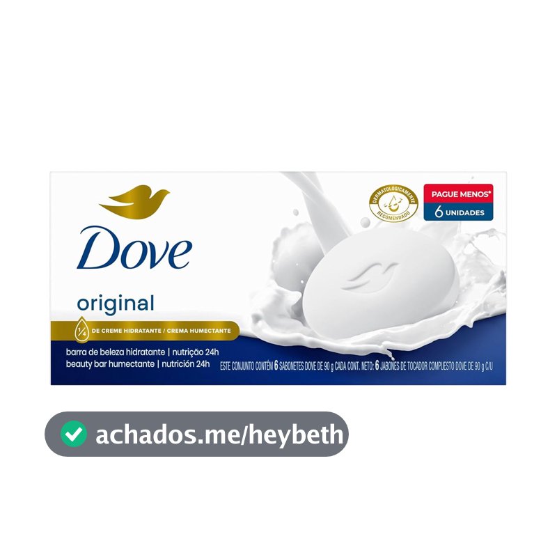 Dove Sabonete em Barra Original 90g 6 Unidades