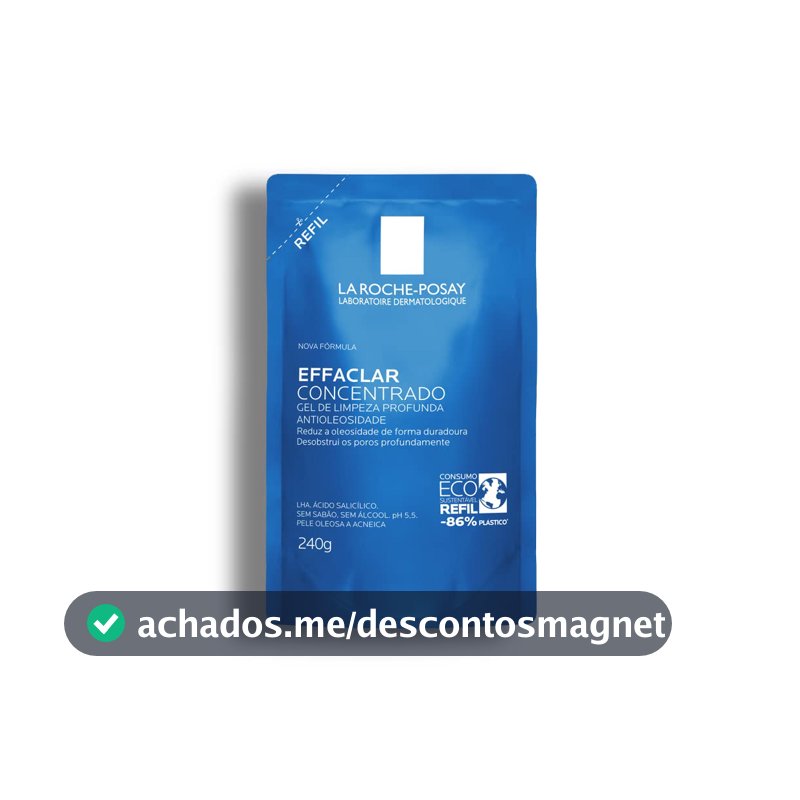 La Roche-posay Effaclar Gel Concentrado. Gel de Limpeza Facial. Limpa a Pele Profundamente Reduzindo a Oleosidade e Lesões Acneica. Limpeza Facial. Pele Oleosa. Ácido Salicílico, LHA, PCA de Zinco.