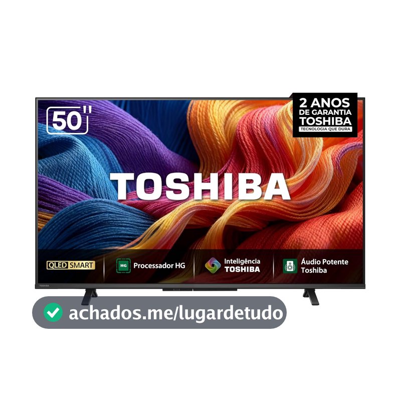 Toshiba Smart TV QLED FHD 50" Polegadas 50V45SS com Processador HG Inteligência Toshiba AI e Áudio Potente multicanal