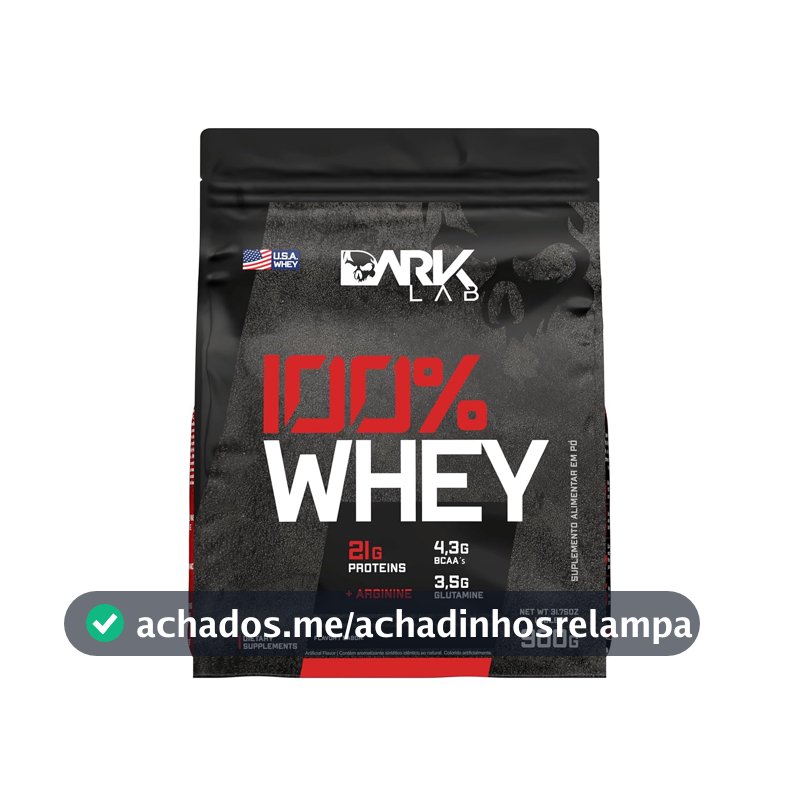 Whey 100% Concentrado Refil 900G Chocolate Dark Lab