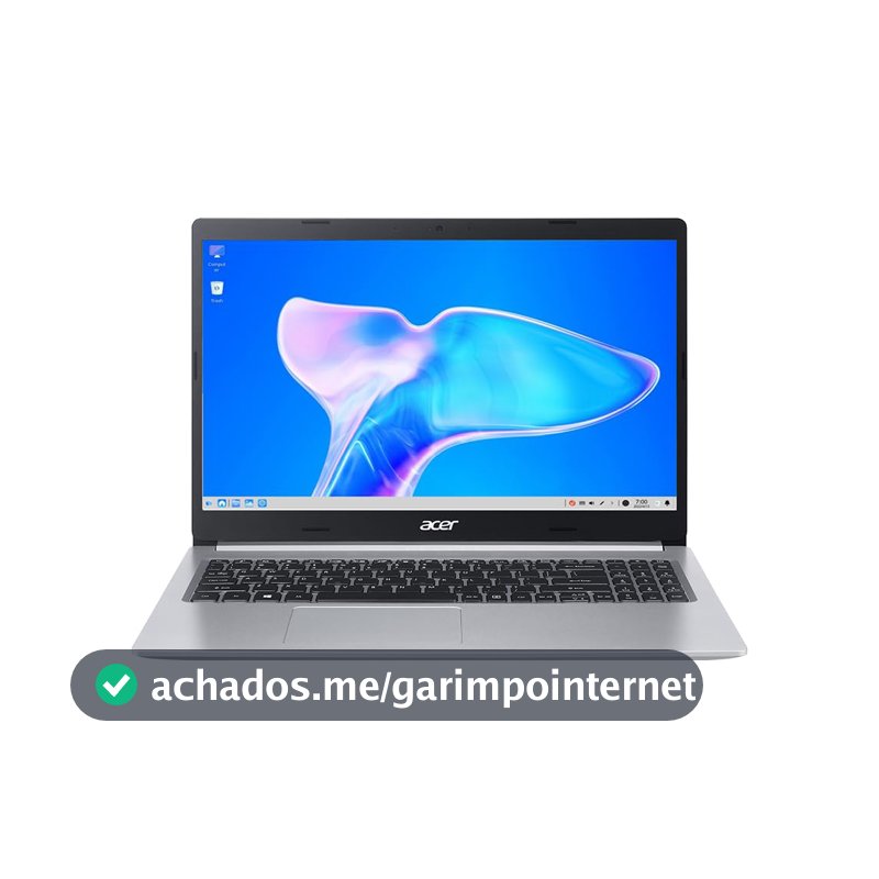Acer Notebook Aspire 5 AMD Ryzen 5 5500U 16GB SSD 512GB 15.6" Full HD Linux Preto Alimentação CA Compatível c/ Mouse USB - A515-45-R478