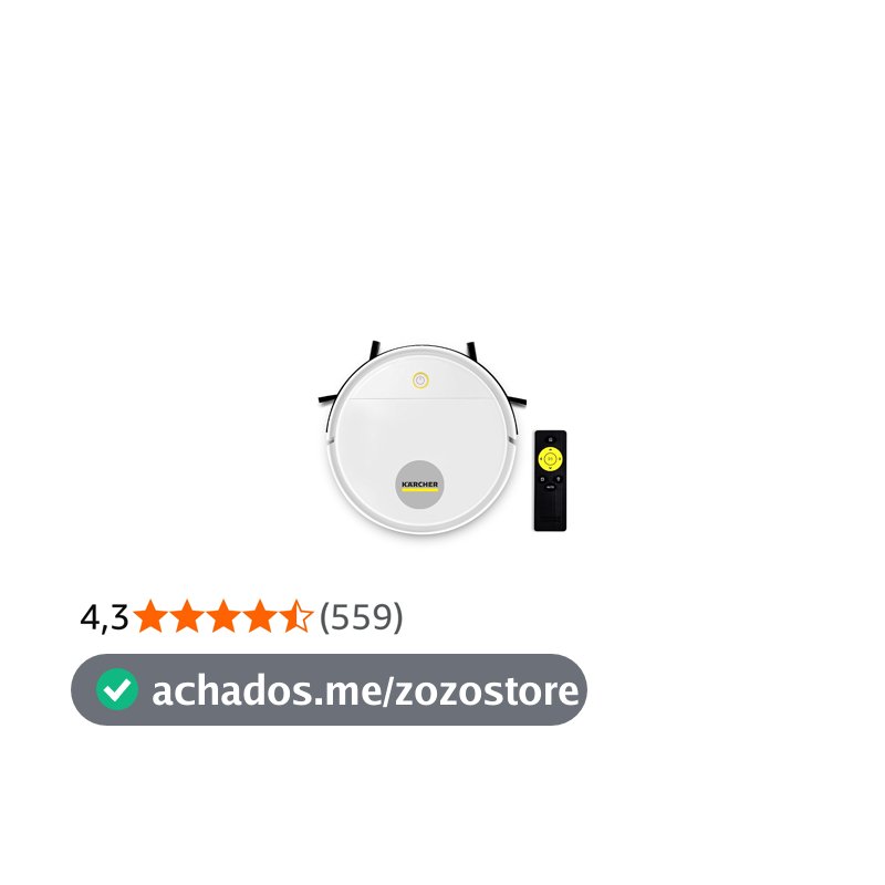 Kärcher Robô Aspirador de Pó RCV 1 controle remoto 3 modos de limpeza sensor anti-queda e de colisão – Bivolt