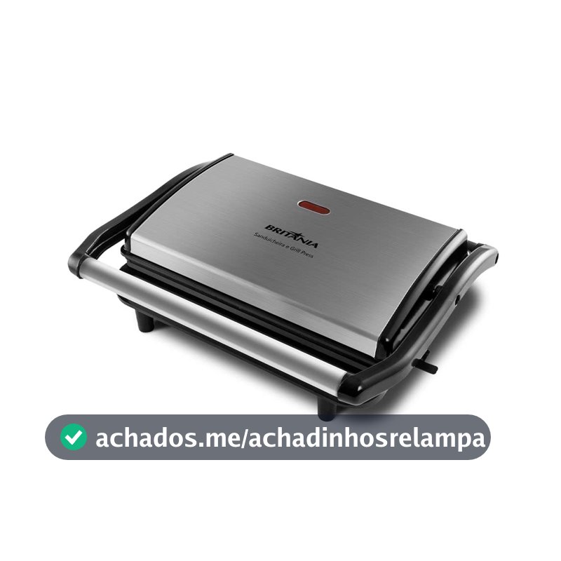 Britânia Sanduicheira e Grill Press 127V, BGR27I classico/moderno Plástico e Metal