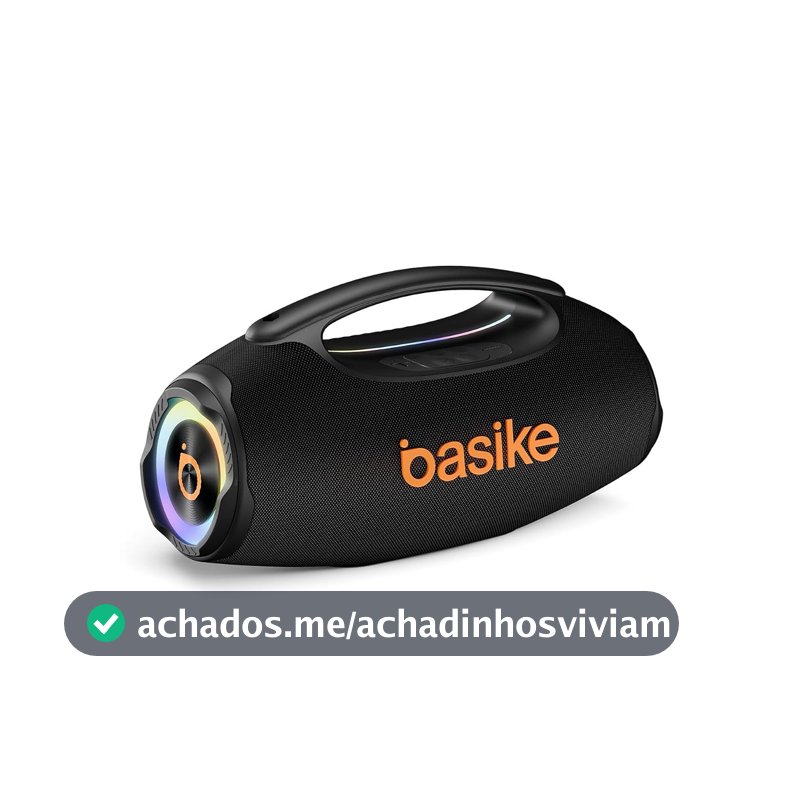 Basike Caixa de Som Bluetooth Portátil 80W RMS (Pico 120W), TWS Estéreo