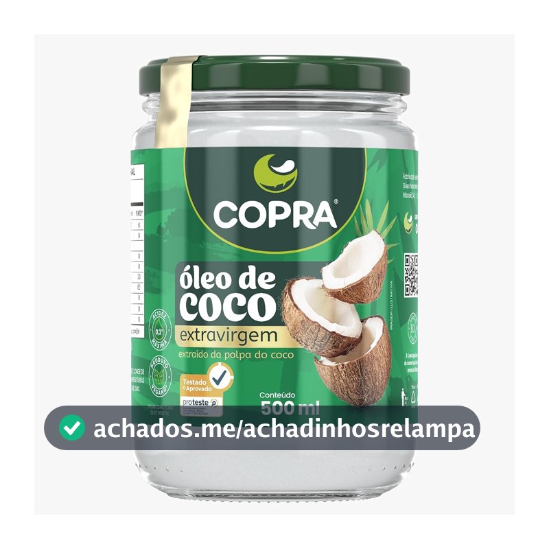 Óleo de Coco Extra Virgem Copra, 500ml