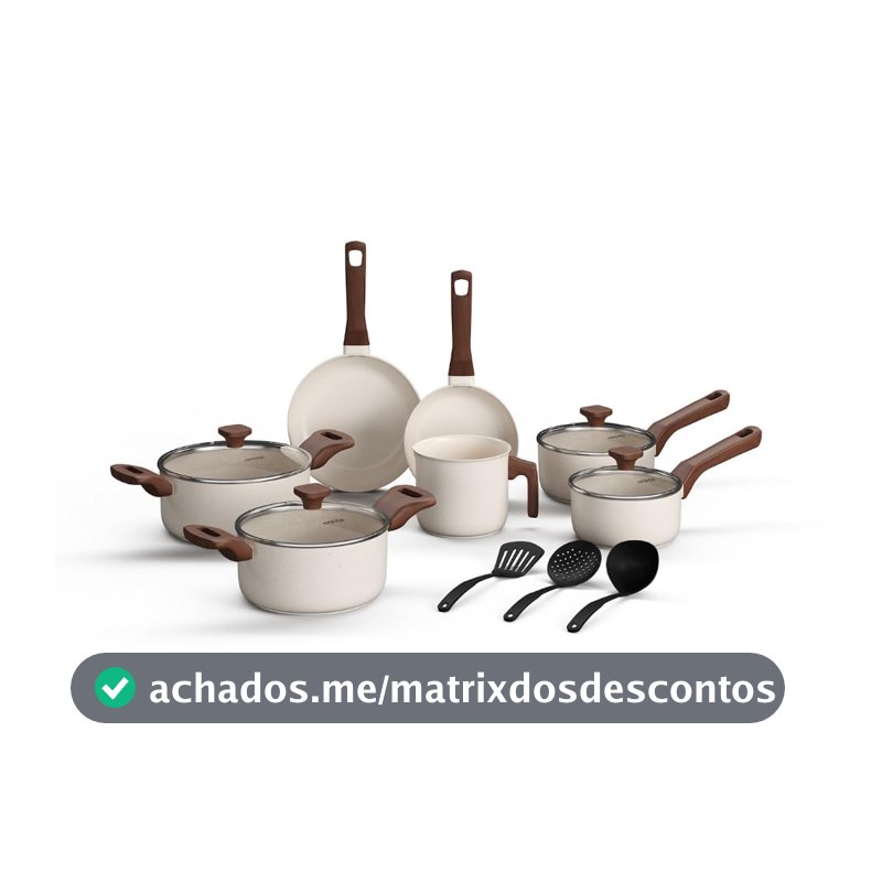 Mimo Style, Conjunto de Panelas 10 Peças Pratic Cook Marmol