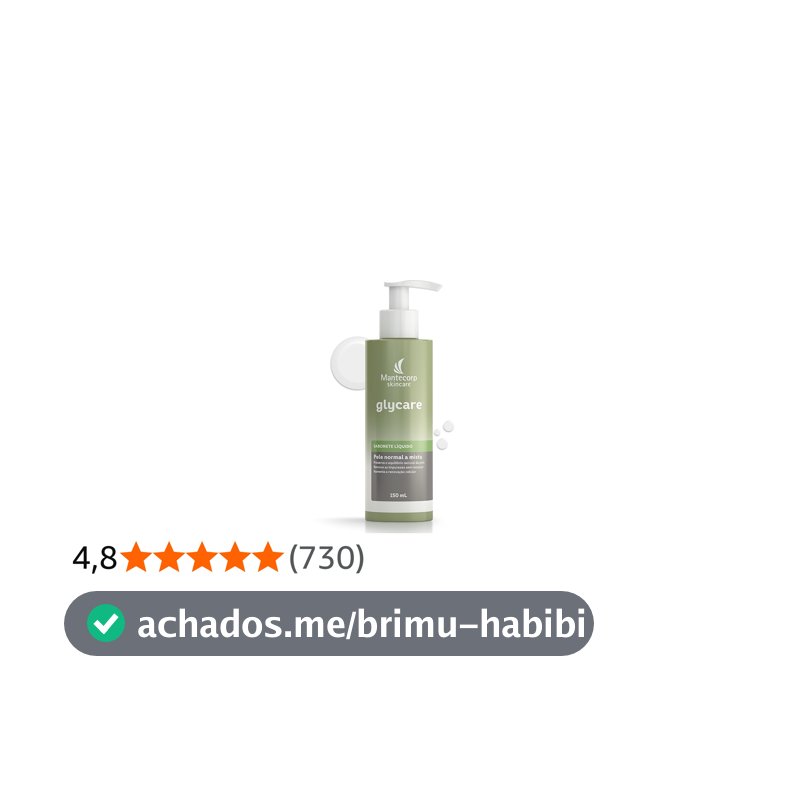 Sabonete Líquido Facial Glycare - 150ml - Limpeza Suave e Ação Hidratante - Ajuda a Reduzir o Brilho - Mantecorp