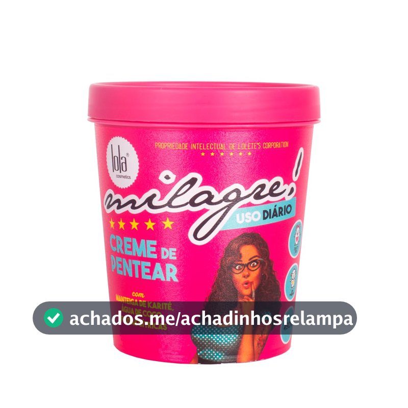 Milagre Creme para Pentear 450g , Lola Cosmetics