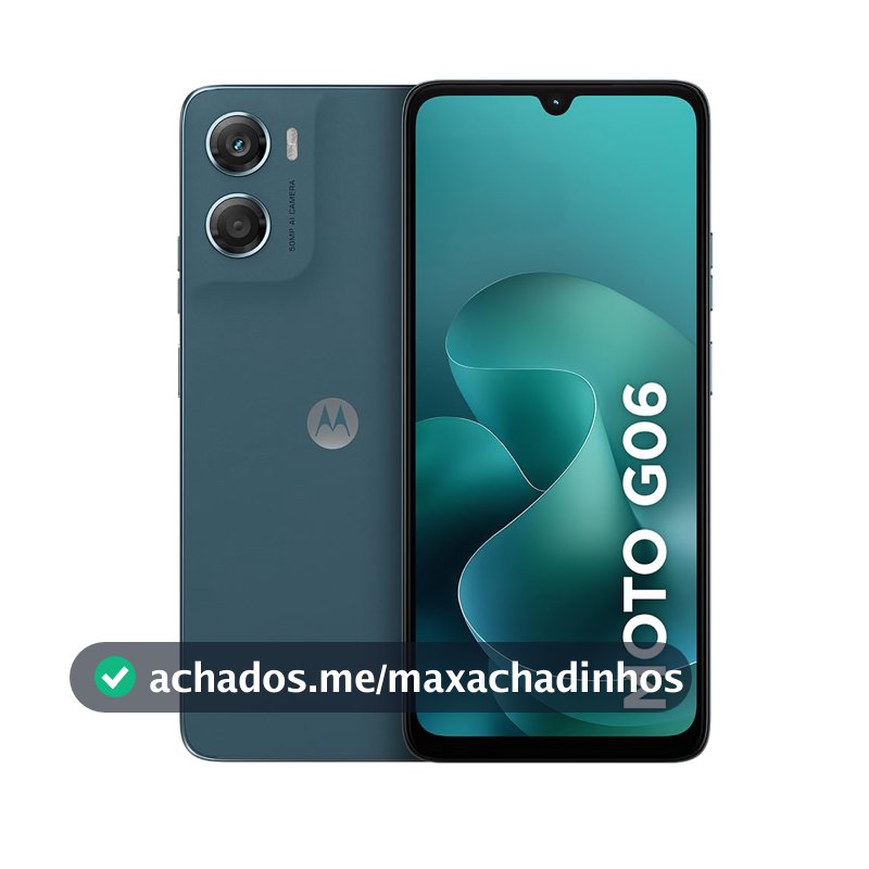 Smartphone Motorola Moto g06-128GB 4GB RAM + 8GB Ram Boost e Camera 50MP com AI Bateria de 5200 mAh Tela 6.9" - Azul Marinho