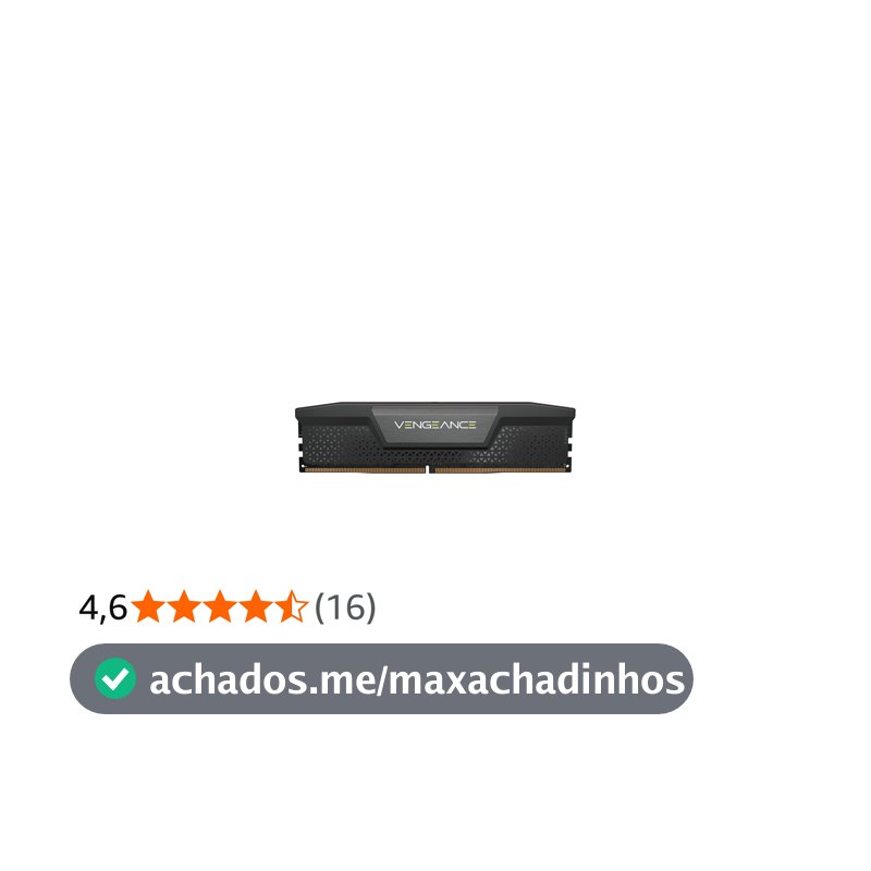 CORSAIR Memória Vengeance DDR5 RAM 16GB (1x16GB) 5200MHz CL40-40-40-77 1,25V AMD Expo Intel XMP 3.0 Desktop Computer Memory – Cinza (CMK16GX5M1B5200Z40)