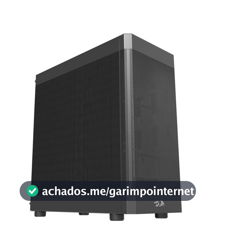 Redragon Gabinete Gamer Aeroflow Mid Tower ATX Preto Aço SGCC Mesh USB 3.0 Sem Fans Suporte GPU 370mm - CA-603B