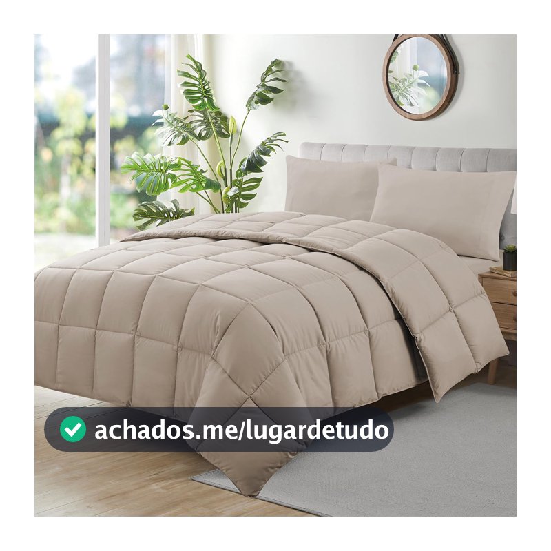 Camesa Edredom Ecopluma Toque de Pluma Casal 220x240cm - Bege, Poliéster
