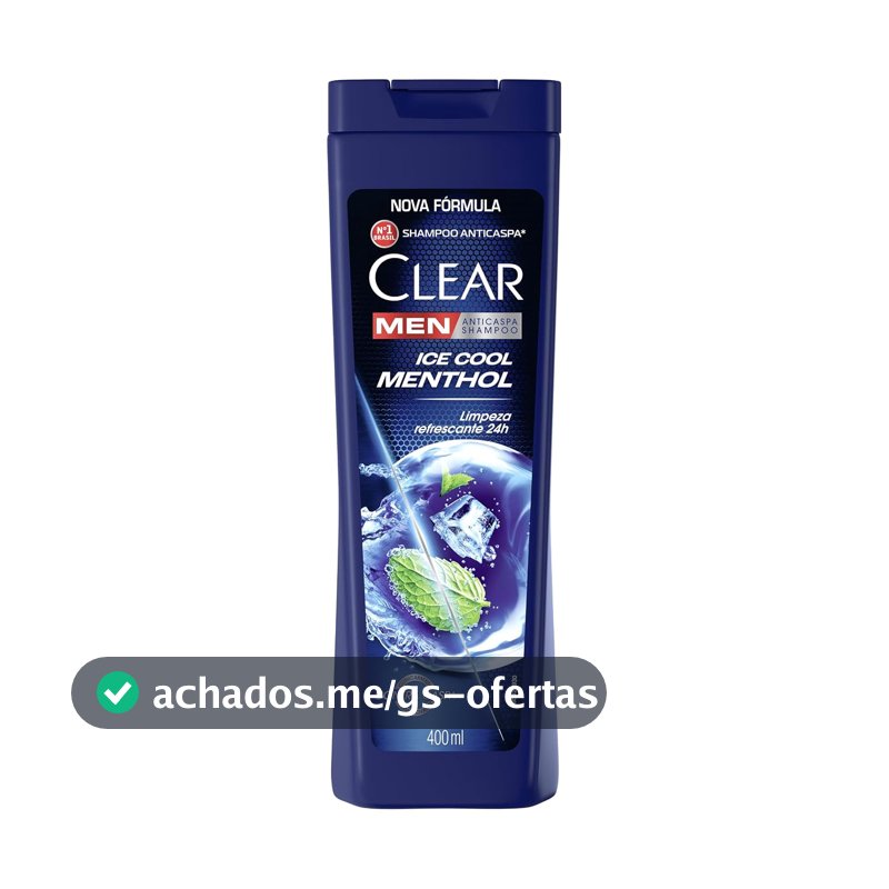 Clear Shampoo Men Anticaspa Ice Cool Menthol 400Ml