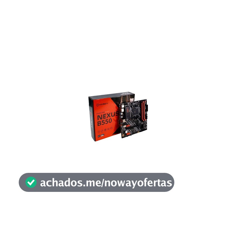 Placa-mãe Husky Nexus B550, M.2 Nvme, Ddr4 3200mhz, Ryzen 5000/3000, Micro-atx, Hdmi/dp, 64gb Dual Channel - Hpm550