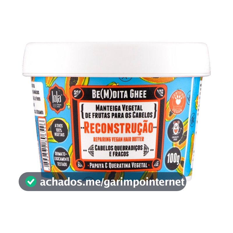 Manteiga Capilar Lola Cosmetics Be(M) dita Ghee, Papaya, 100g