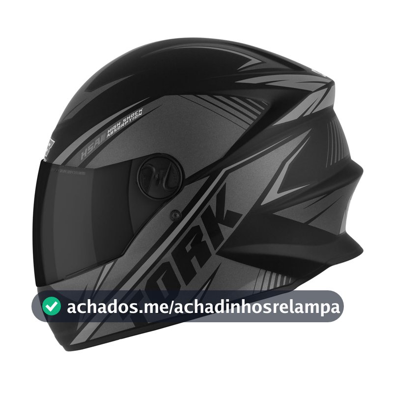 Pro Tork Capacete Moto R8, Viseira Fumê, Preto/Prata, Tam. 58