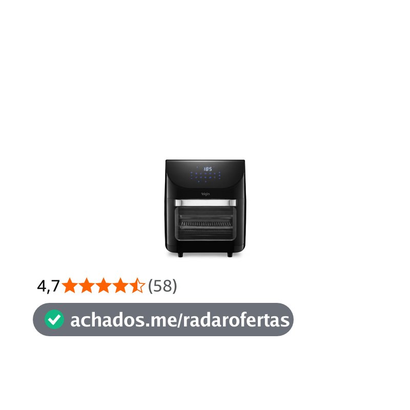 Fritadeira Air Fryer Family Oven Fry Elgin 12L 220V 1.900W 10 funções e Painel Digital