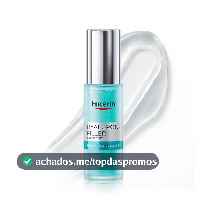 EUCERIN Sérum Facial Daily Booster UltraLeve 30ml, 24h Hidratação, Fortaceledor, Hyaluron-Filler, Ácido Hialurônico, Antirrugas, Hidratante