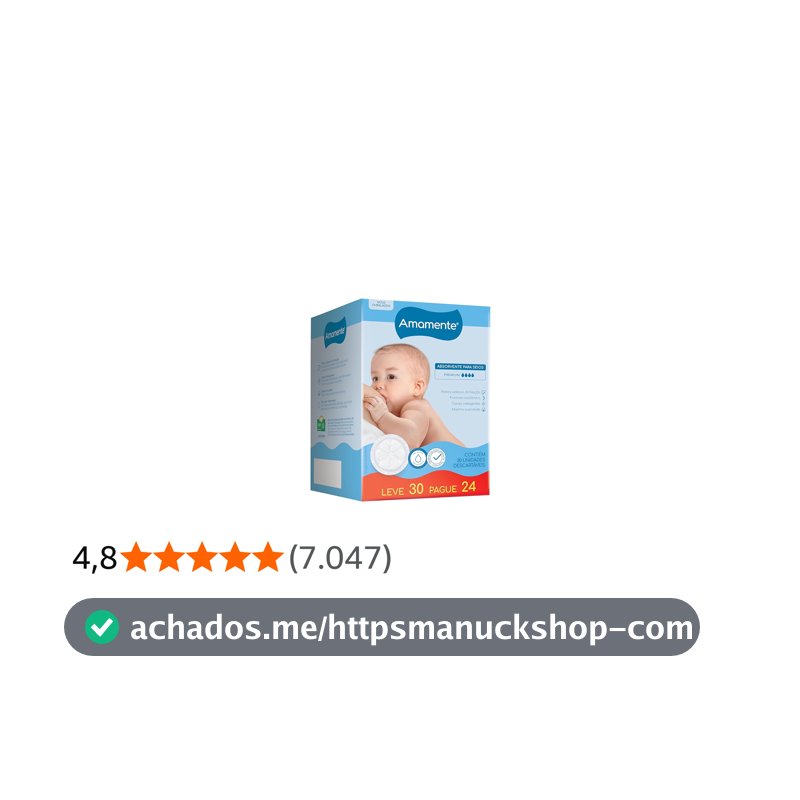 Absorvente Para Seios Amamente® 30 UN