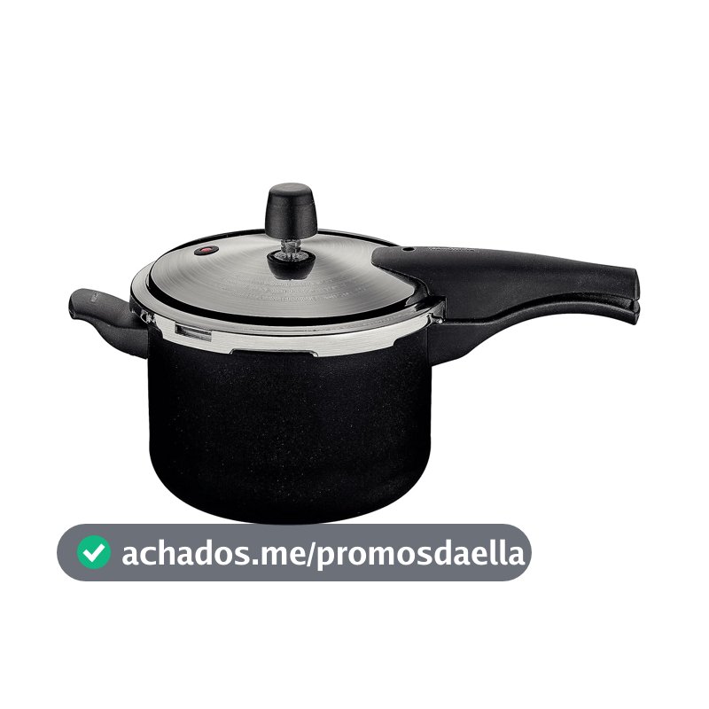 Panela de Pressão Tramontina Vancouver Effect em Alumínio com Revestimento Interno e Externo em Antiaderente Starflon Max Preto 20 cm 4,5 L