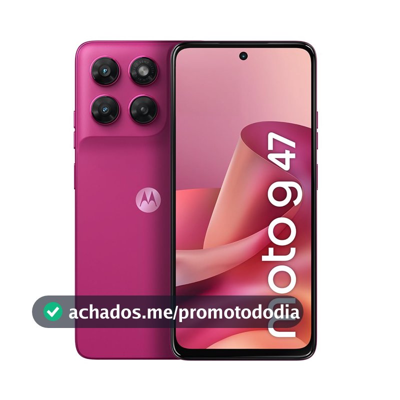 Smartphones Motorola Moto G47 5G - 256GB 4GB RAM + 8GB RAM Boost, Camera 50 MP Sony LYTIA 600, Tela FHD+ de 120hz - Rosa