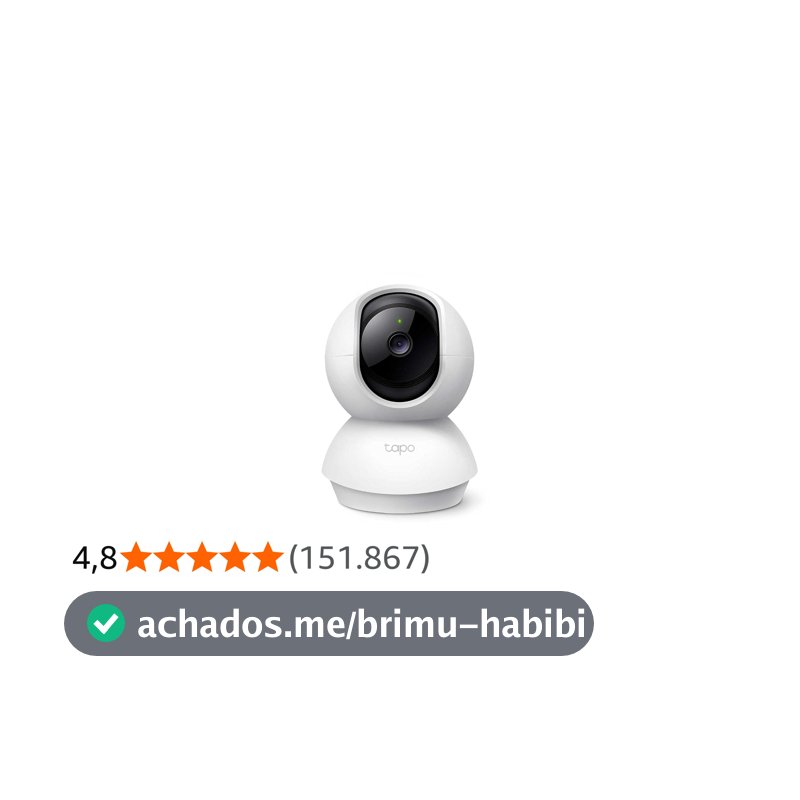 TP-Link Tapo C200, Camera de Segurança Wi-Fi 360º, 1080p Full HD, Visão Noturna, Audio de duas vias, Detecção de Movimentos, Trabalha com Alexa, 512G, Armazenamento na Nuvem