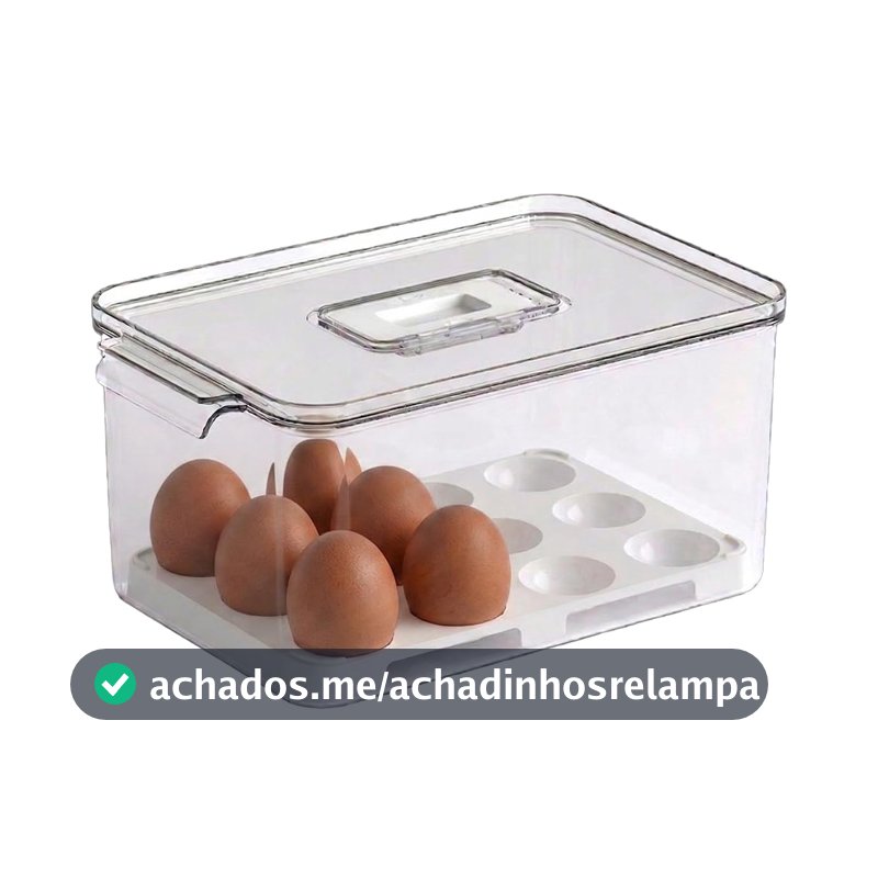 Coza - Organizador para Ovos Dry com Tampa 24 Unidades - Cristal