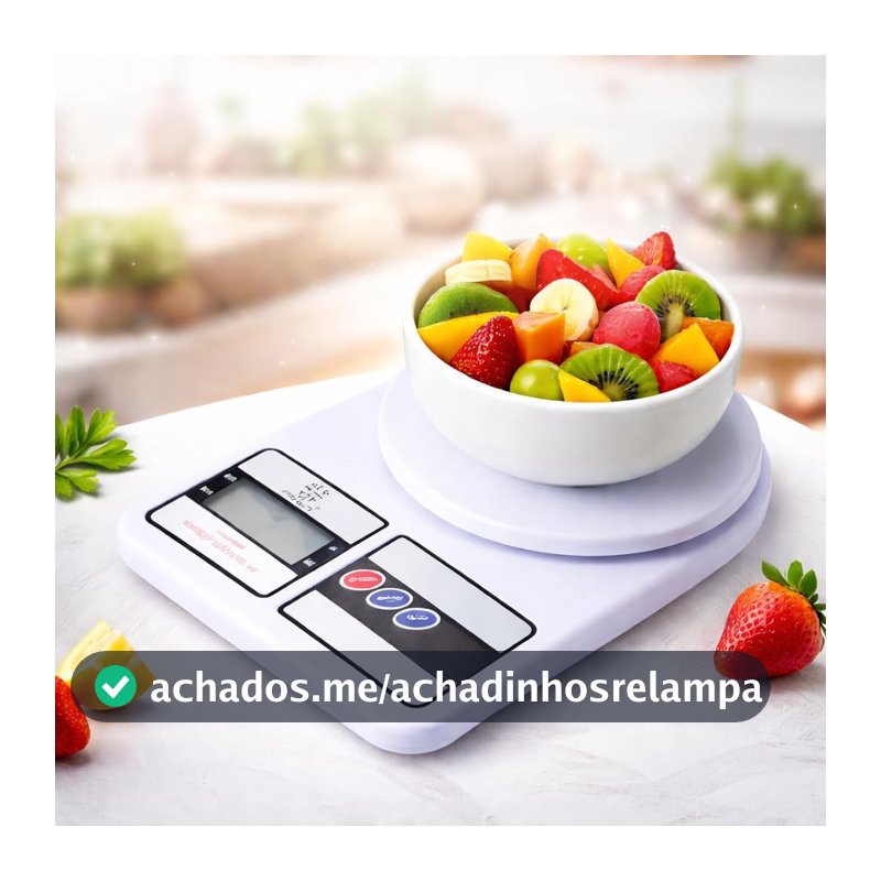 Balança de Cozinha Digital Premium Gourmet Resistente à Água Portátil Base Antiderrapante Visor de Alta Definição Pesagem Precisa Durável Moderna Ideal para Alimentos Frescos Doces Salgados Compacta