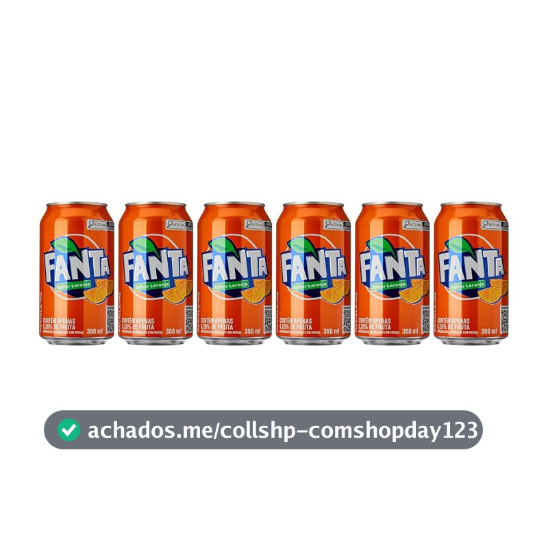 Pack de Fanta Laranja lata 350ml 6 unidades
