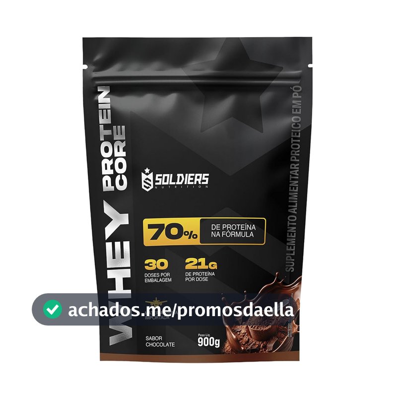 Whey Core Protein Proteínas Pó 900g - Soldiers Nutrition (Chocolate)