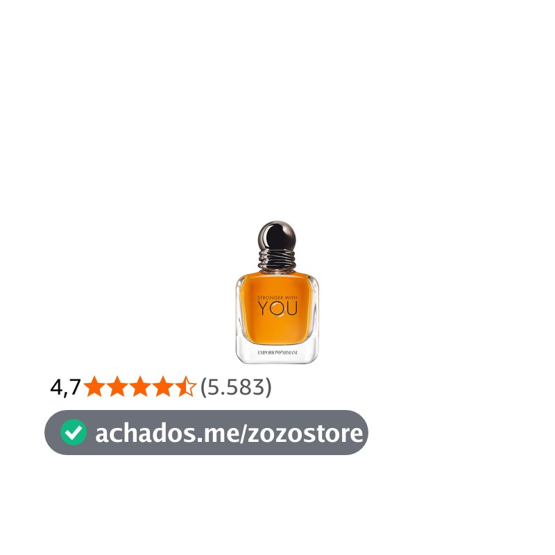 Armani Beauty, Stronger With You Eau de Toilette, Giorgio Armani Perfume Masculino, Fragrância Fougère Amadeirada com Notas Sálvia, Castanha, Baunilha e Lavanda