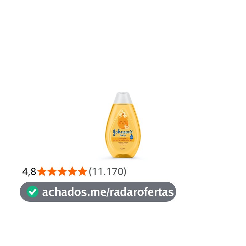 Shampoo de Glicerina Johnson's Baby, 400ml