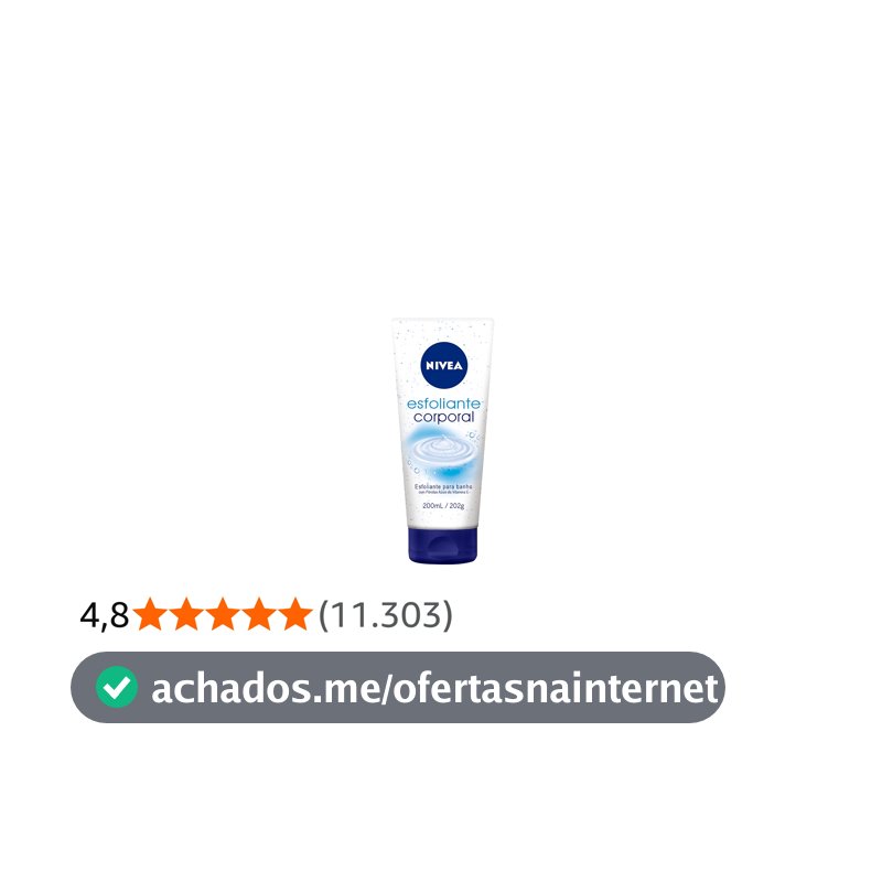 NIVEA Esfoliante Corporal para Banho 200ml, Esfoliação Suave, Remove Impurezas, Renovação Celular, Pele Uniforme e Macia