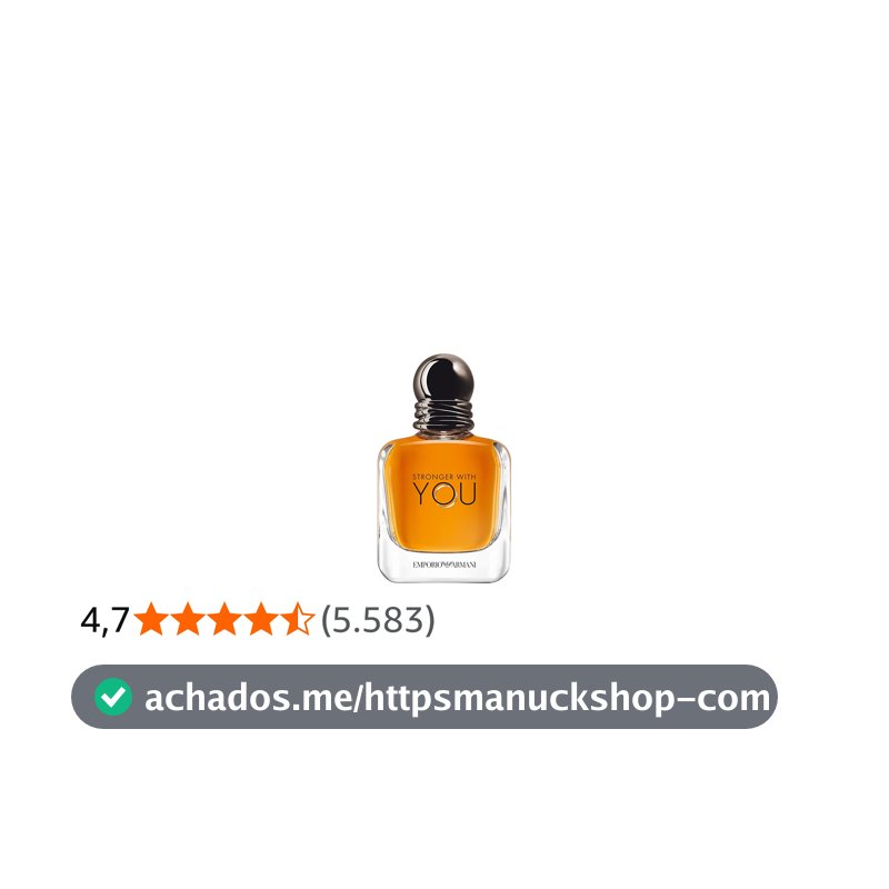 Armani Beauty, Stronger With You Eau de Toilette, Giorgio Armani Perfume Masculino, Fragrância Fougère Amadeirada com Notas Sálvia, Castanha, Baunilha e Lavanda