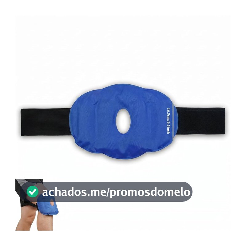 Compressa Térmica Gel para Joelho 2 em 1, Frio e Quente, Joelheira Ortopédica Anatômica, Alívio de Dor e Inchaço, Azul