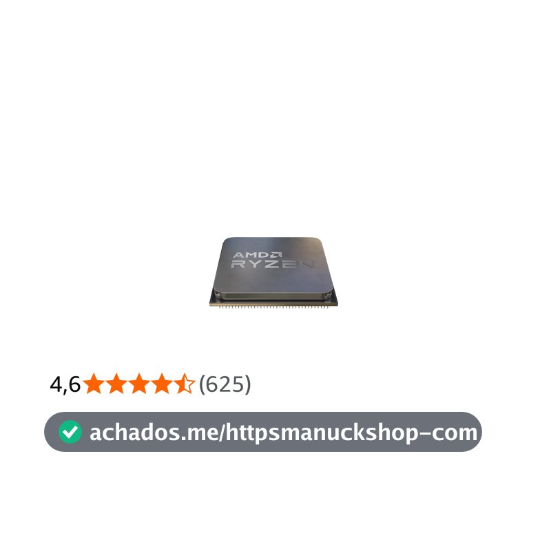Processador AMD Ryzen 7 5700X, 3,4 GHz, 8 núcleos, 16 threads, cache de 32 MB, soquete AM4, OEM
