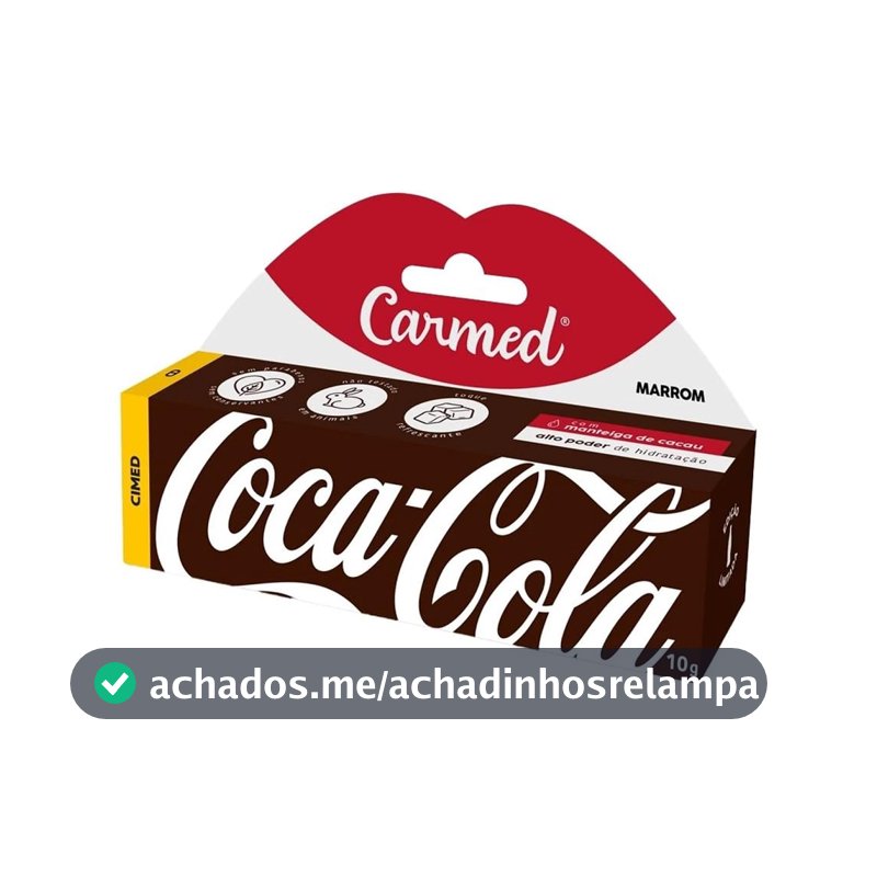 Hidratante Labial Carmed Coca Cola Marrom 10g
