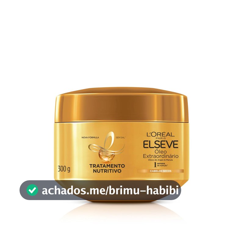 L'Oréal Paris Elseve Óleo Extraordinário Creme de Tratamento para Nutrição Intensa de Cabelos Secos, com Micro-Óleos de Flores Preciosas para Maciez e Brilho 300g