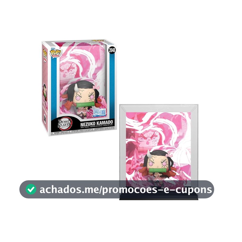 Candide, Boneco, Funko POP! Nezuko (Explosão de Sangue), Poster Demon Slayer, Acompanha Estojo Protetor - 11 cm