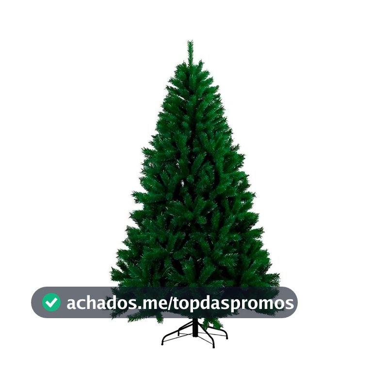 Árvore de Natal Luxo Pinheiro 1,80m 800 Galhos — Cheia, Realista e Elegante Natal Encantador Decoração de Casa Decoração Natalina Inesquecível Base de Ferro Reforçada Resistente Linha Super Premium®