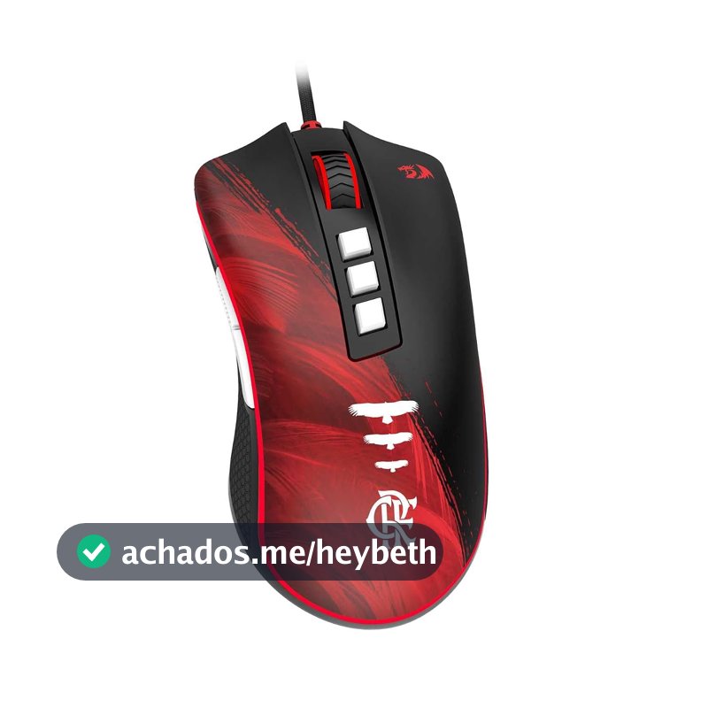 Mousepad Gamer Redragon Flamengo Mantle Preto e Vermelho Speed Tecido 900x400x4mm FL032