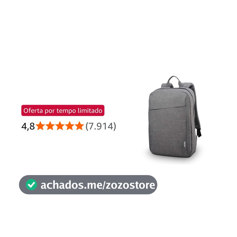 Mochila Lenovo Casual B210 Cinza para Notebook 15,6" - GX40Q17227