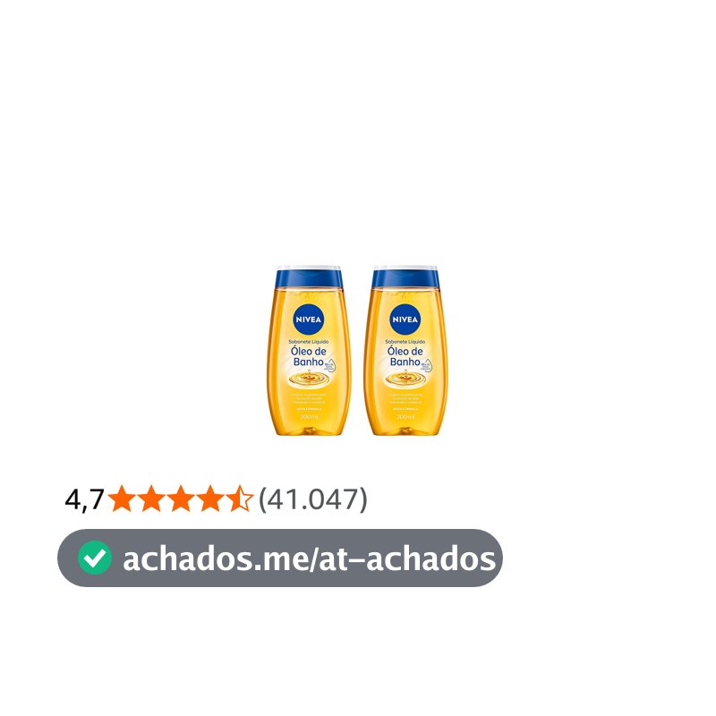 NIVEA KIT Sabonete Líquido Óleo de Banho 200ml - 2 Unidades