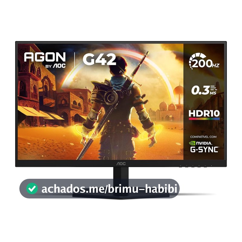 Monitor Gamer AOC AGON G42 27" 200Hz 0,3ms IPS HDR10 NVIDIA G-Sync 27G42HE